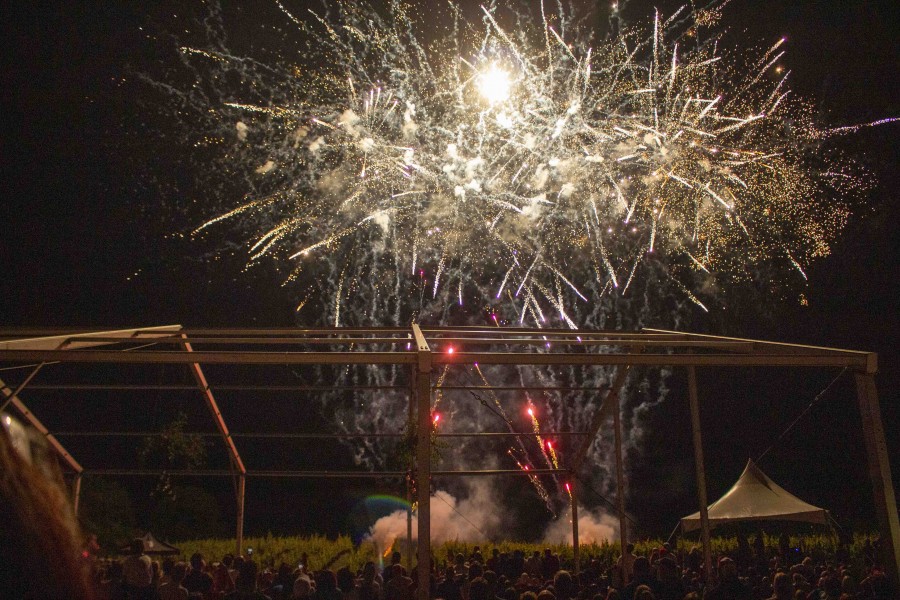 Fireworks at Ravine Vineyard Estate Winery on Canada Day. (Richard Harley/Niagara Now)